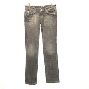 Miss me Seattle gray low rise straight leg jeans